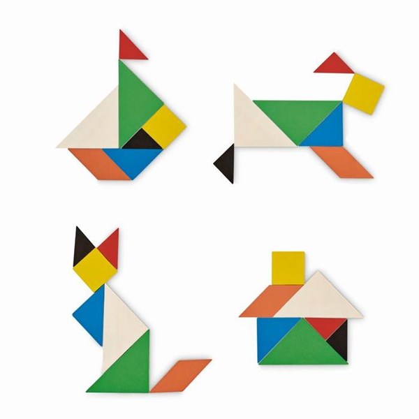 Obrázky: Drevená logická hra - puzzle Tangram, Obrázok 5